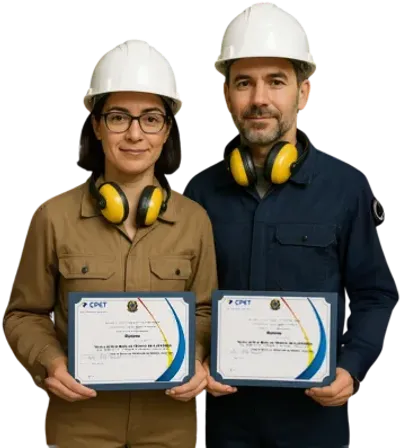 Ilustração de um técnico com diploma